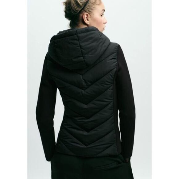 ZARA Combination Puffer Jacket Black - Picture 12 of 12